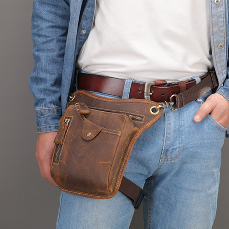 Vintage Pu Leather Waist Pack  - Cycling Commute Bag recension och pris