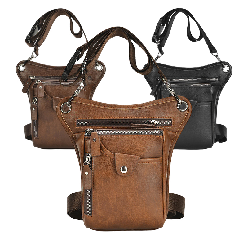 Vintage Pu Leather Waist Pack  - Cycling Commute Bag recension och pris