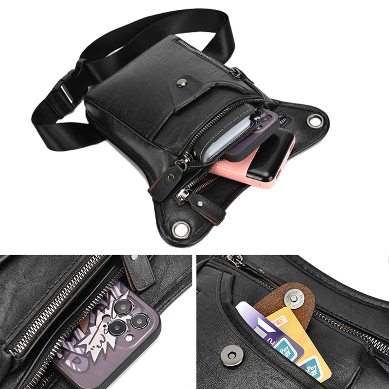 Vintage Pu Leather Waist Pack  - Cycling Commute Bag recension och pris