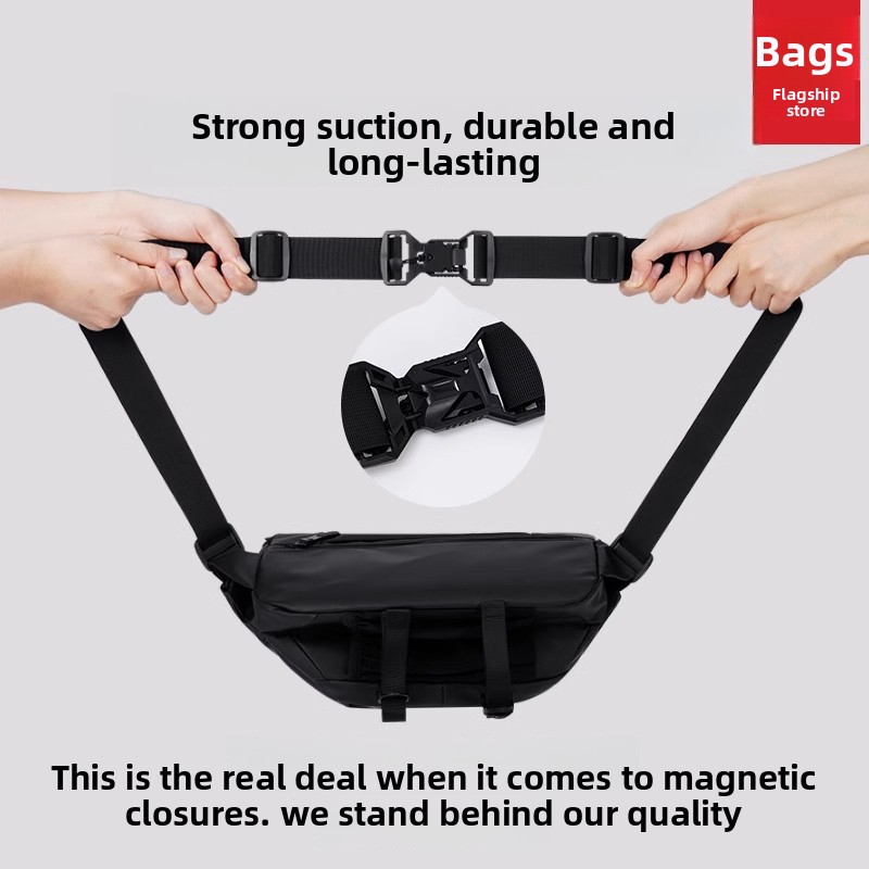 Magnetic Buckle Men Crossbody  - Cycling Commute Bag recension och pris